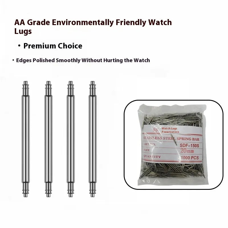 Watch bolt auricular needle spring shaft components in sizes 21mm to 26mm for watch repair