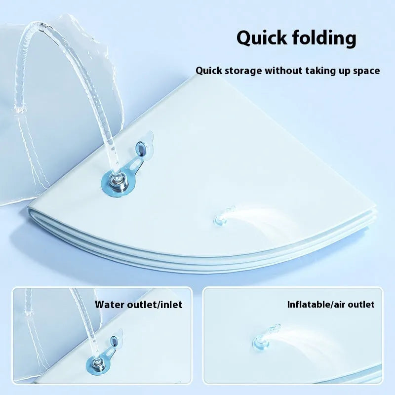 PVC inflatable pet water cushion with aquatic designs for summer cooling