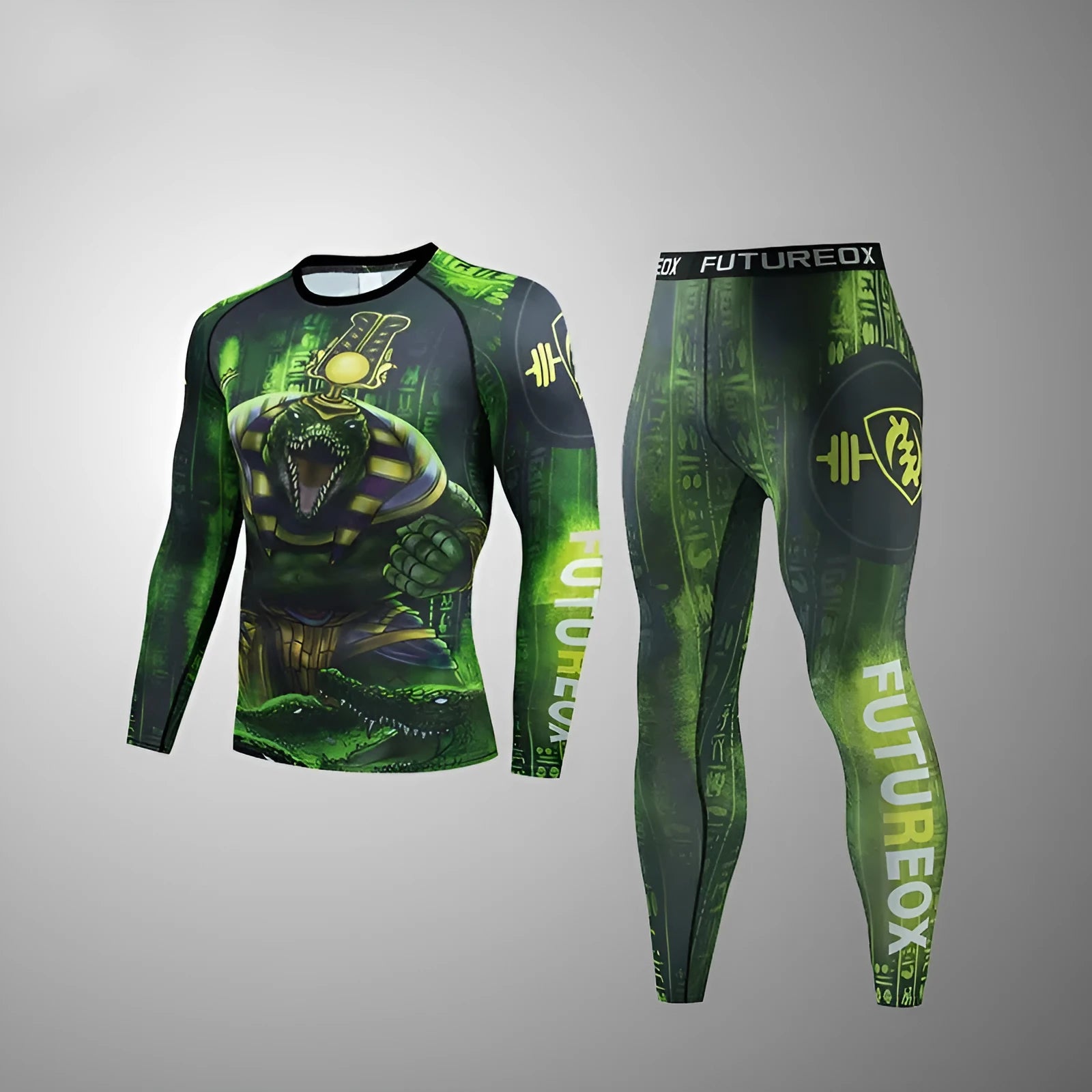Men's slim fit ZF016 long sleeve sports suit top and trousers for running and fitness