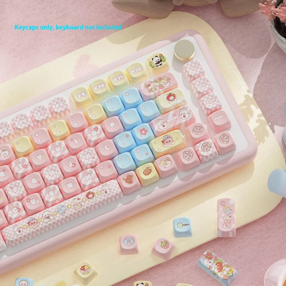 Clip Doll original mechanical keyboard keycaps 112-key boxed set with sublimation printed doll design
