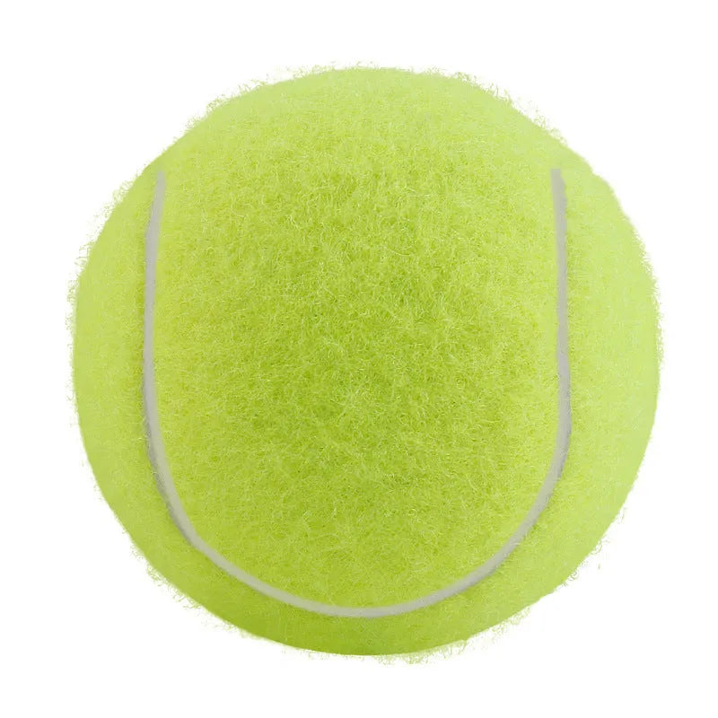 Colourful 6.3cm diameter rubber dog tennis ball toy for bite-resistant play