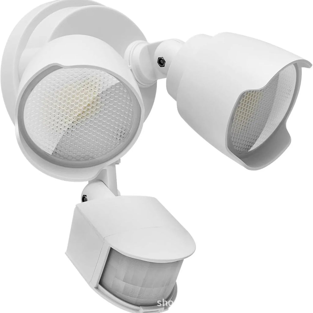 White LED human body induction security flood light with motion sensor for outdoor use