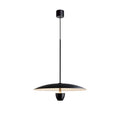 Black modern minimalist Nordic chandelier with warm light illumination