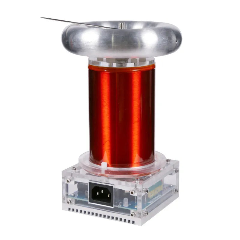 Tesla coil driver board unit with controller and cables for high-voltage arc demonstrations