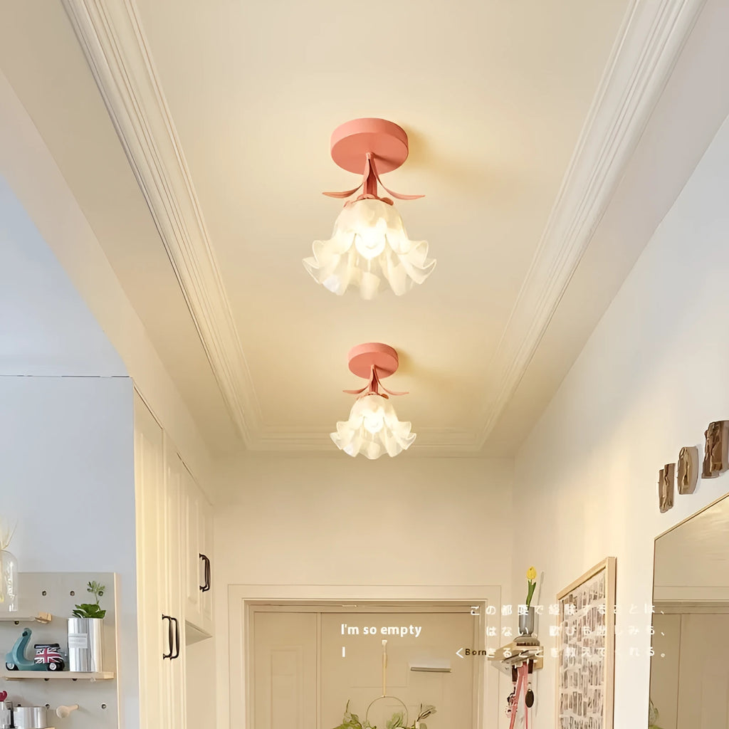 Cream-coloured Linglan flower style corridor aisle light with modern simple design.