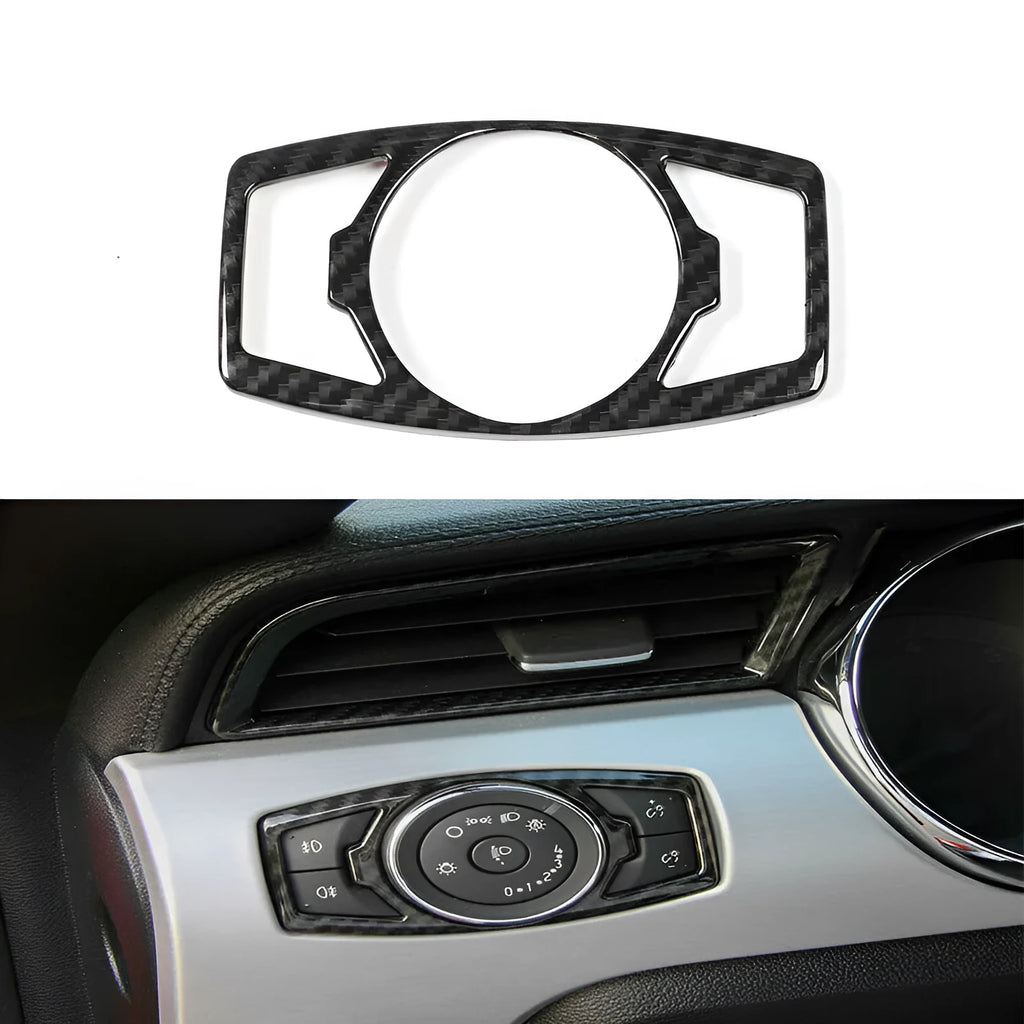Carbon fibre pattern patch for Ford F-150 Raptor headlight control panel, 2015-2019 models