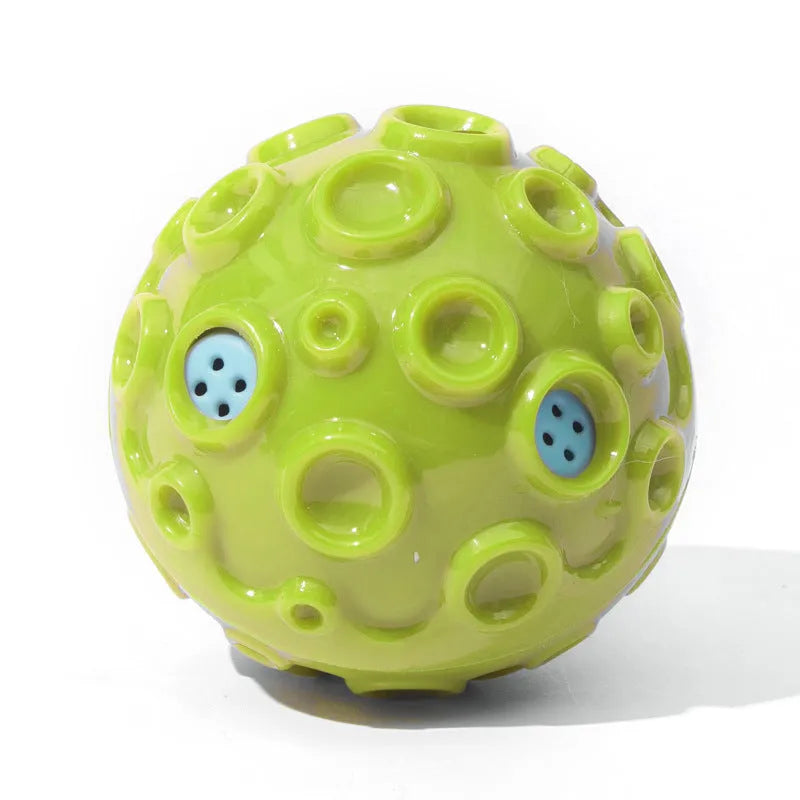 Coloured natural rubber dog toy ball with a bumpy texture for aggressive chewers and teeth cleaning
