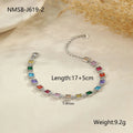 Women's geometric stainless steel bracelet with 18K electroplated gold or silver finish