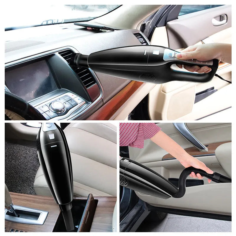 PoHigh Power Hypa car vacuum cleaner in black or orange colours, measuring 36cm long