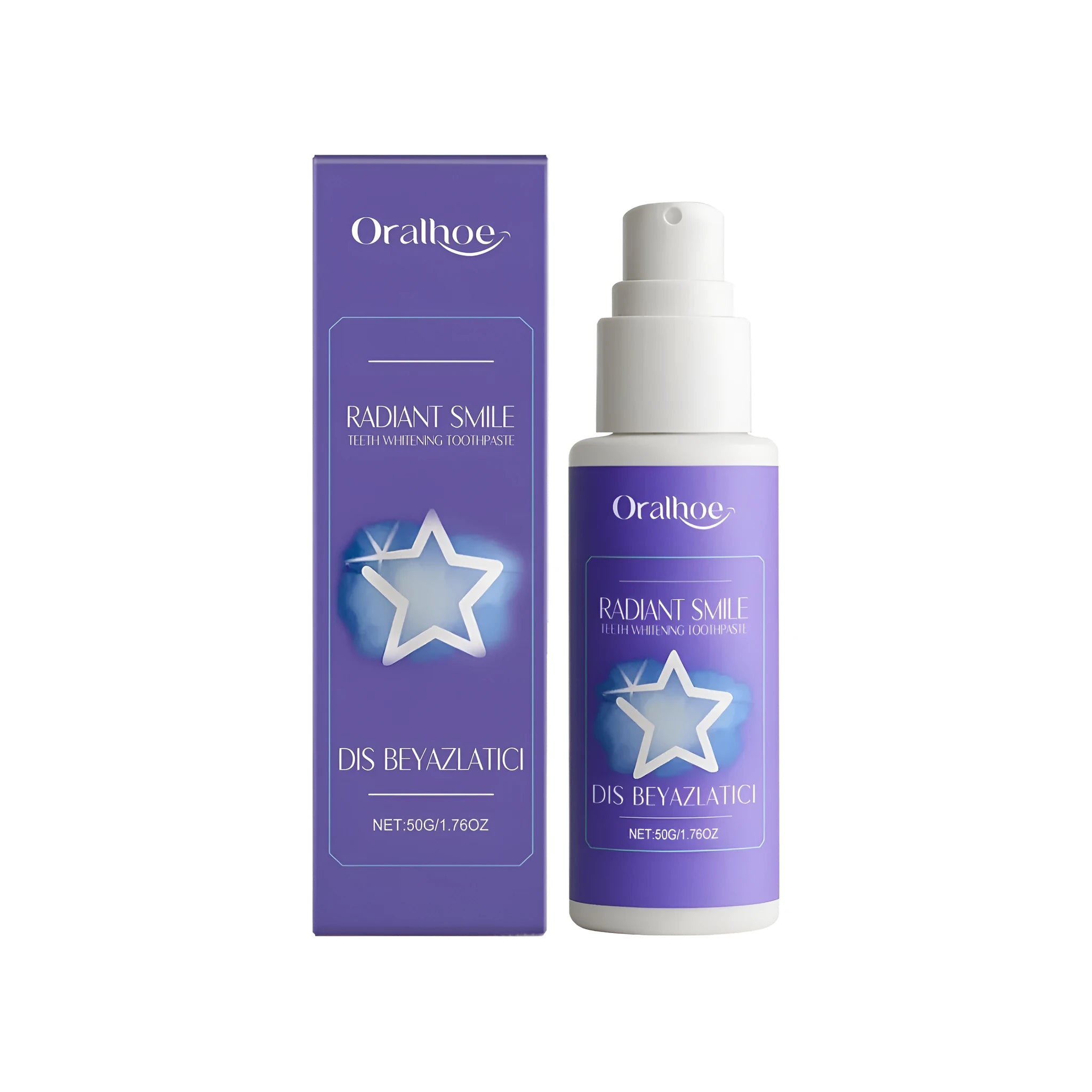 50g tube of hydroxyapatite and papain whitening toothpaste with mint.
