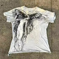 Gothic style men's short sleeve T-shirt with a cartoon print in colour HQ929.