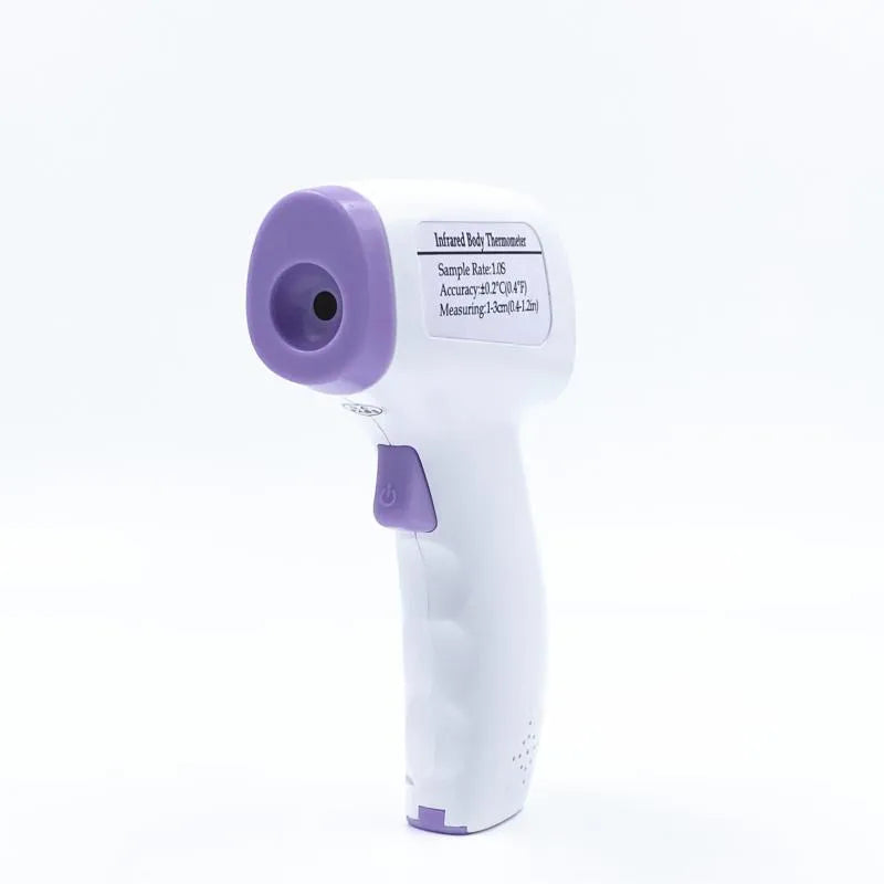 White digital thermometer with non-contact infrared temperature measurement for household use