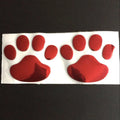 PVC car sticker with dog footprints pattern measuring 7cm long in hand-shaped brush design