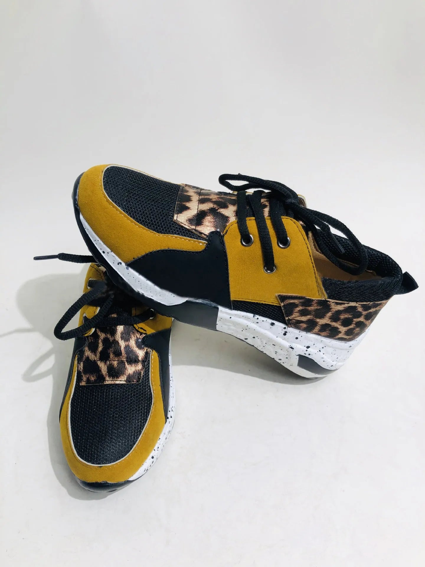 Women's suede casual sneakers with wedge heel in multiple colour options
