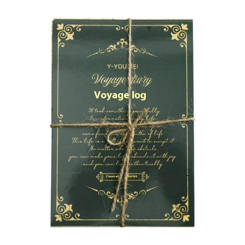 Retro literary notebook with classical letters in A5 size showing six vintage colour options
