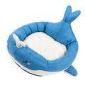 Duck shape soft polyester pet bed for small dogs and cats in blue or white colours