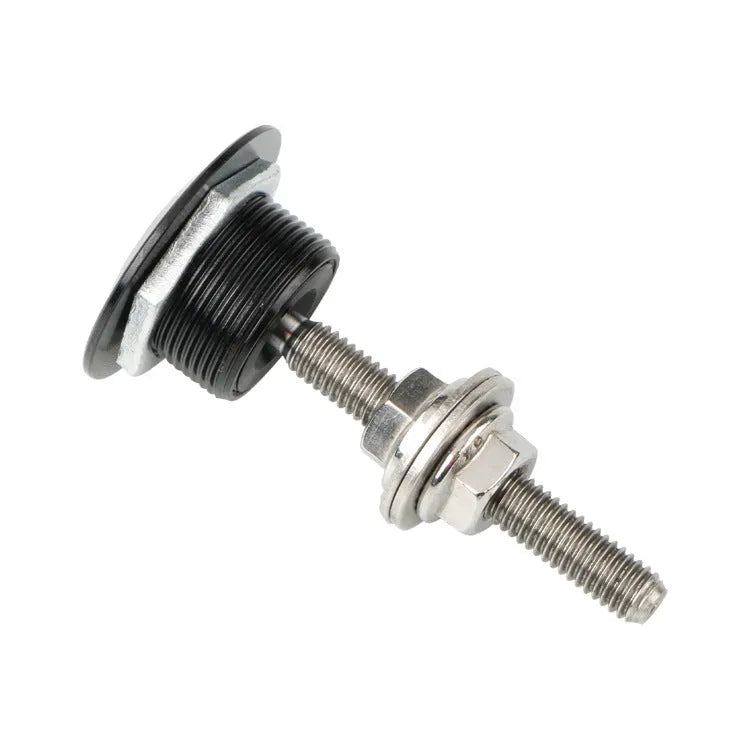 30mm aluminium engine cover lock in five colour options showing screw and nut components