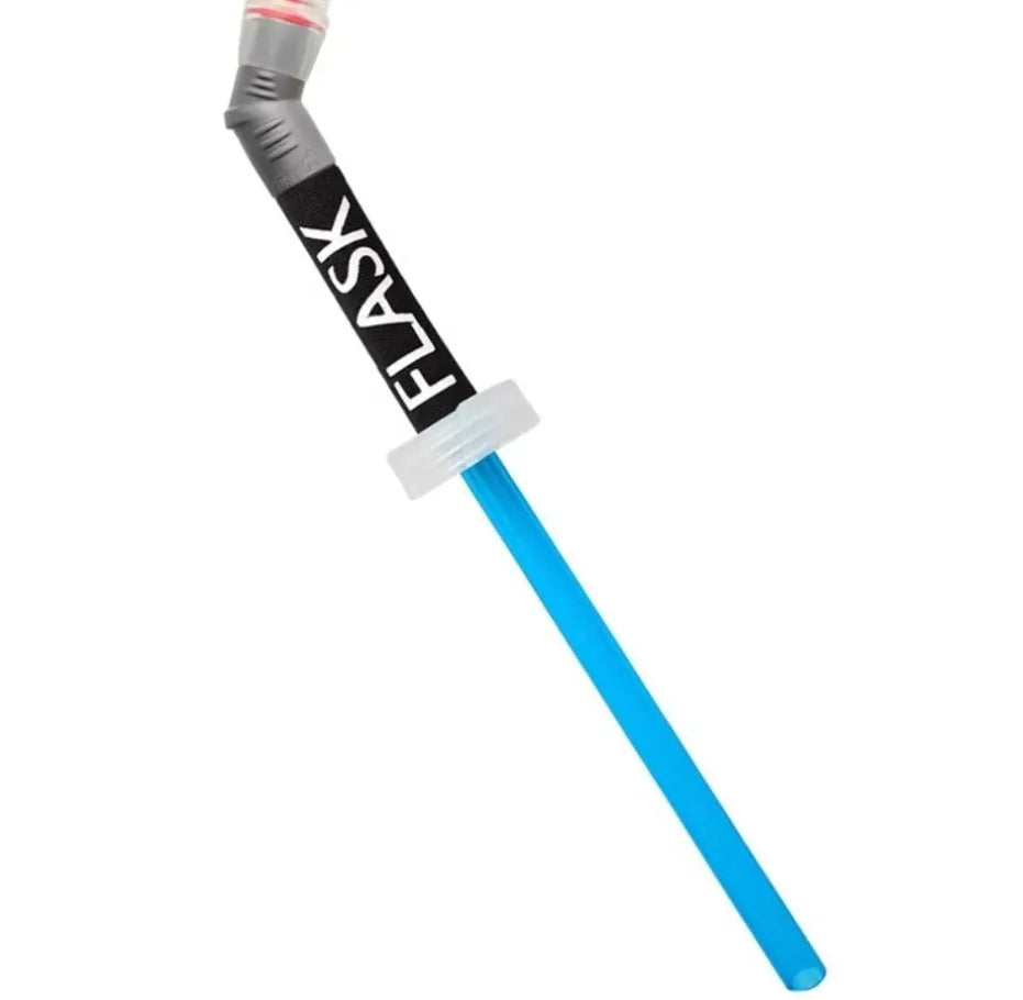 Plastic portable drinking straw with suction tube for outdoor hydration