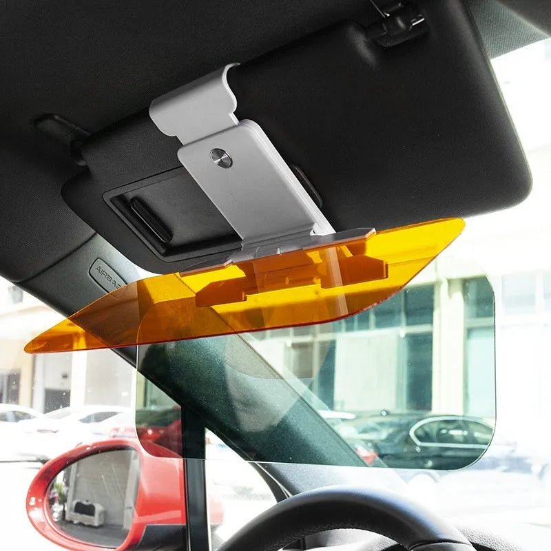 Anti-high beam goggles dual-use car sun visor with acrylic lens and telescopic installation