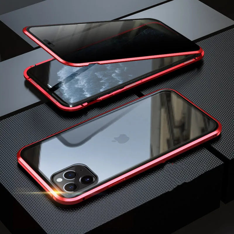 Anti-spy clamshell phone case in six colours for iPhone models