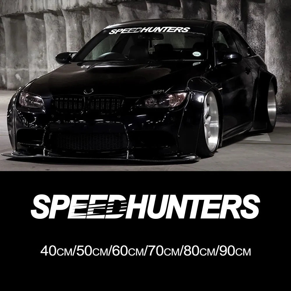 Reflective graphic vinyl car sticker measuring 59 by 10 centimetres.