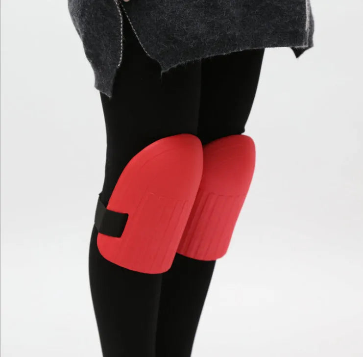 EVA foam knee pads in army green colour showing 19x15 cm rectangular shape for gardening protection
