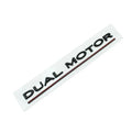 Tesla Model 3 performance bumper sticker in black or silver on white background