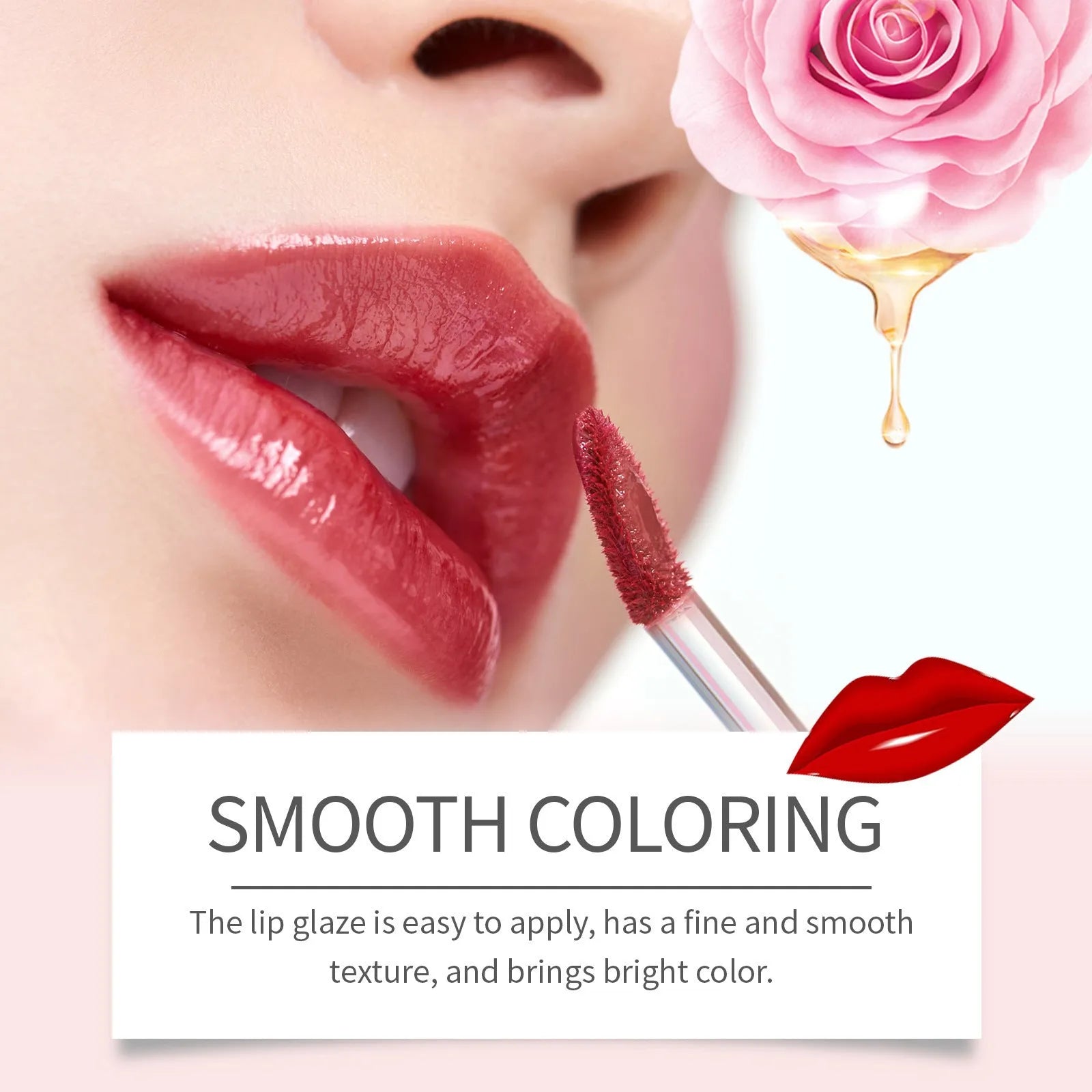 Double-headed lip liner and lacquer pen with three colour variant options