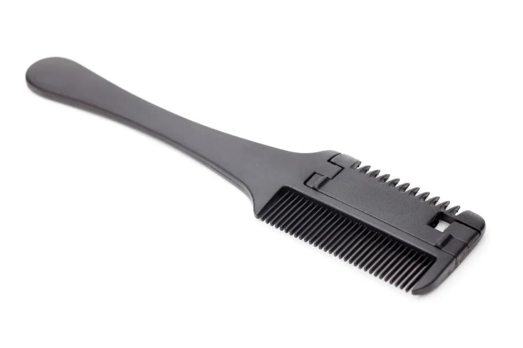 2 in 1 pet razor comb for dogs and cats with 10 replacement blades for safe hair trimming and detangling