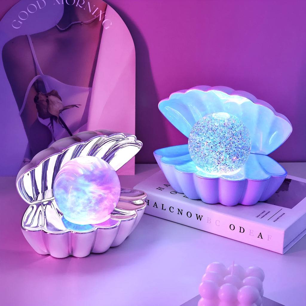 Shell-shaped neon ambience light decorative night lamp with 15x18cm dimensions