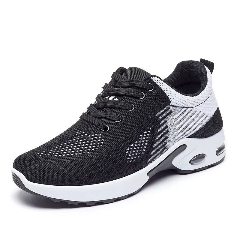 Women's flyknit running shoes with stripe pattern in multiple colour options