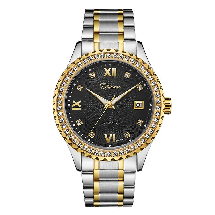 Fashionmonger automatic mechanical watch with luminous dial and waterproof case