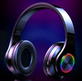 T6 wireless Bluetooth over-ear headset with microphone for calls and music.
