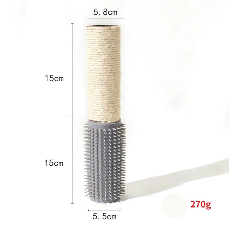 30cm tall sisal scratching post for cats with natural jute fibre covering and 5.8cm square base