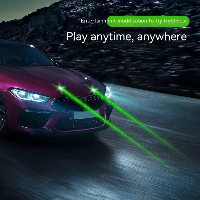 Black remote-controlled car strobe light with wireless remote for anti-collision visibility enhancement