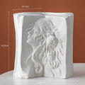 Ceramic book stand in a modern design with a glazed surface, shown in one of four character style options.