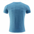 Short sleeved polyester spandex T-shirt for running and workouts in assorted colours.