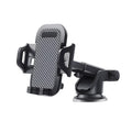 Black dashboard car phone holder showing phone compatibility range of 4.0 to 7.0 inches