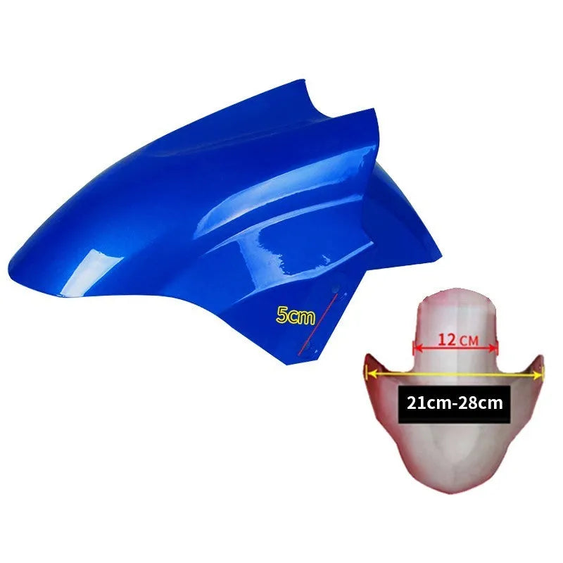 ABS plastic front wheel fender for an electric car, shown in a choice of colours including red, white, and black.