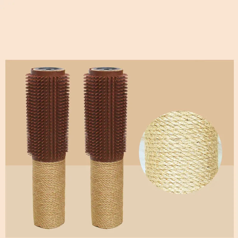 30cm tall sisal scratching post for cats with natural jute fibre covering and 5.8cm square base
