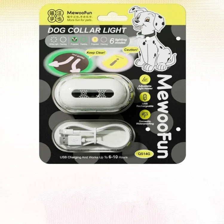 ABS pet luminous collar with LED hanging lamp ring in four colour variations
