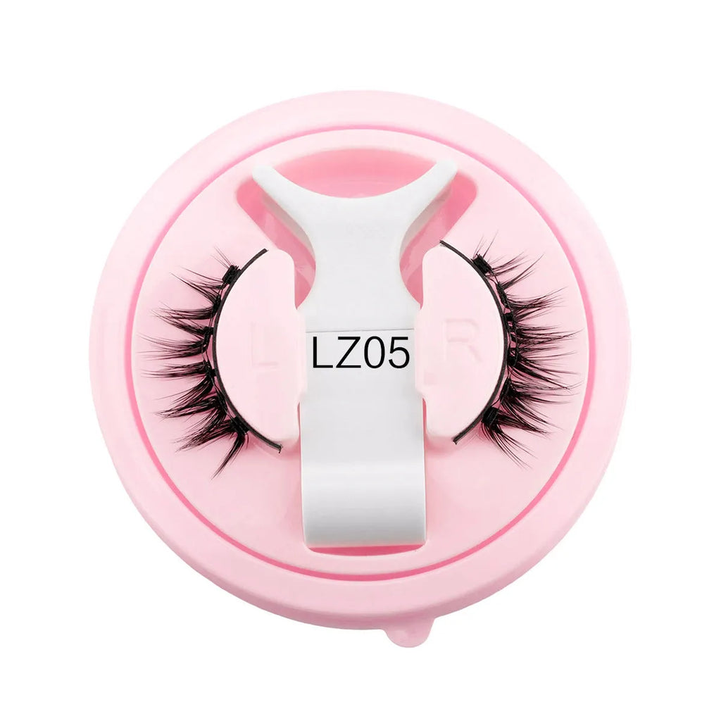 Reusable waterproof false eyelashes with natural thick style and glue-free strip