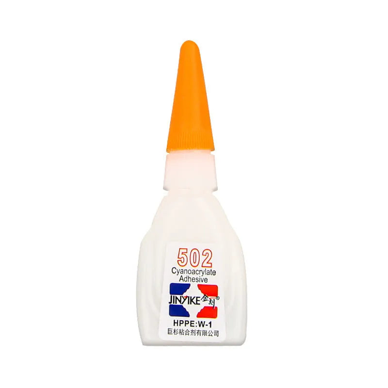 Tube of specialised instant strong adhesive for shoe and leather repairs