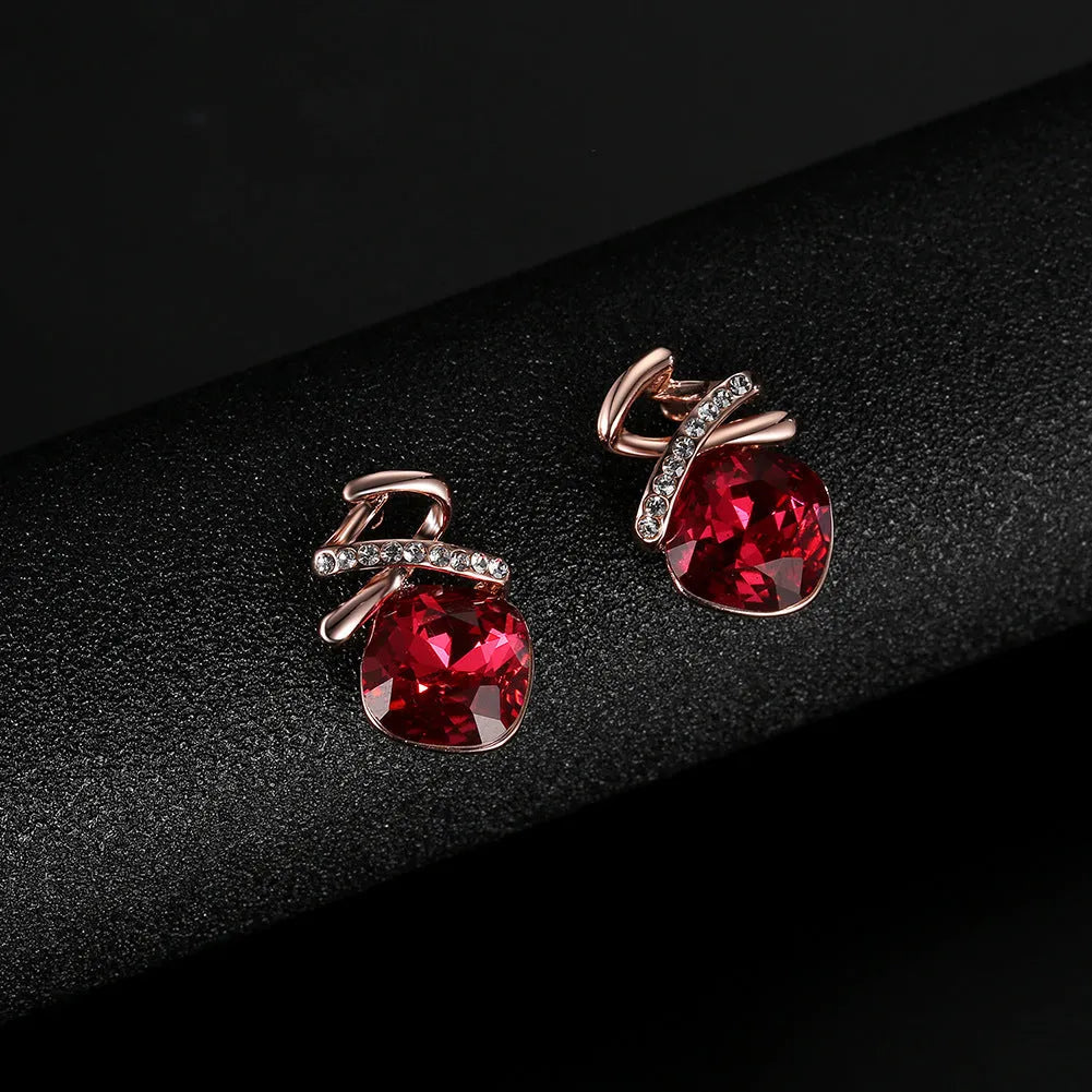 Alloy bridal jewellery set with diamond processed necklace and matching earrings