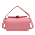 Women's personalised PU shoulder messenger bag with letter stitching in beige colour option