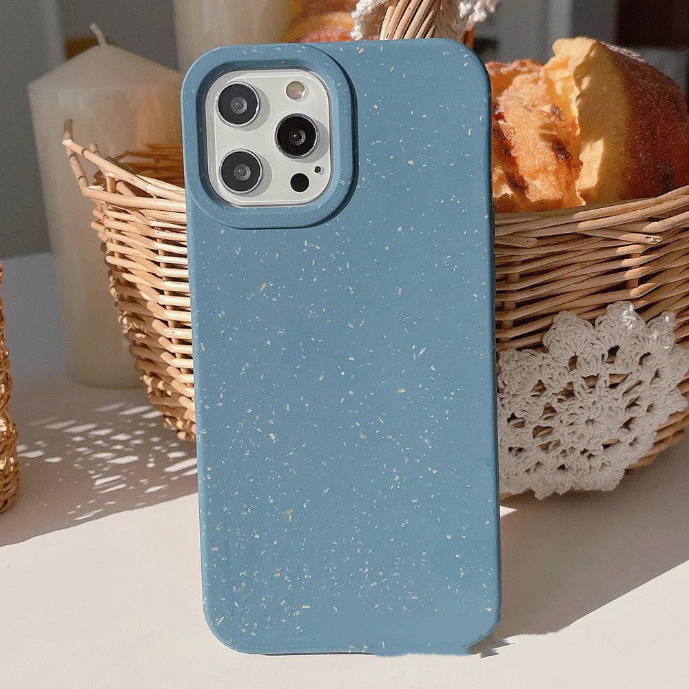 Wheat straw fibre iPhone case in seven colour options for iPhone 11 to 14 Pro Max models