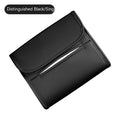 Leather car tissue box with elastic band button for sun visor or chair back mounting