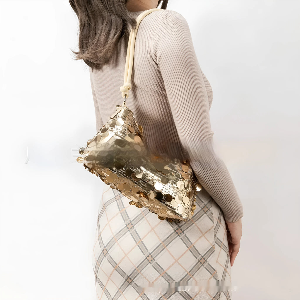 Women's underarm shoulder bag in urban simplicity style with sandwich pocket design