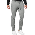 Men's slim-fit tapered chino trousers in stretch cotton blend fabric showing army green colour option