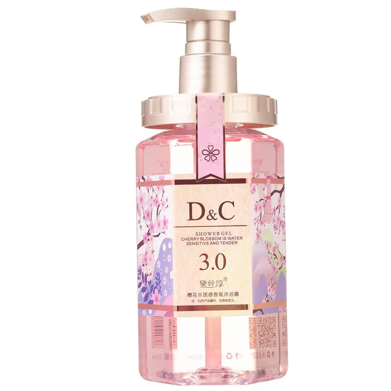 Sakura shampoo conditioner and shower gel wash set 500ml bottle deep cleaning formula